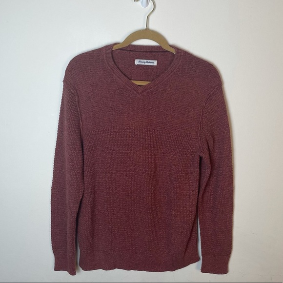 Tommy Bahama Isidro Auburn V Neck Cotton. Sweater Size M - Picture 2 of 10